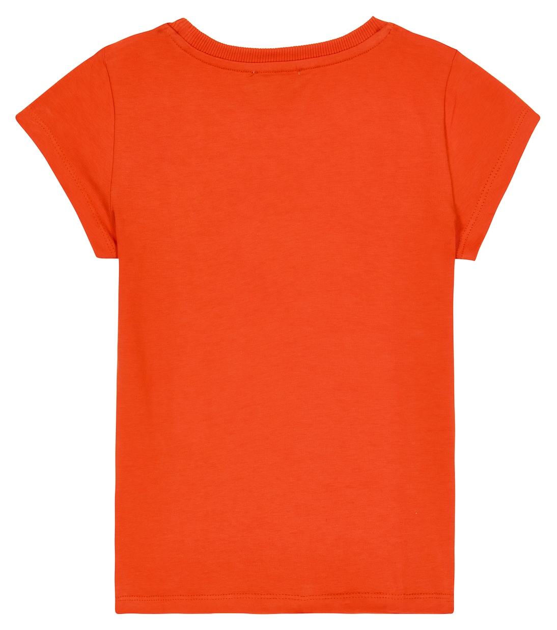 Logo cotton-blend jersey T-shirt in orange - Moschino Kids