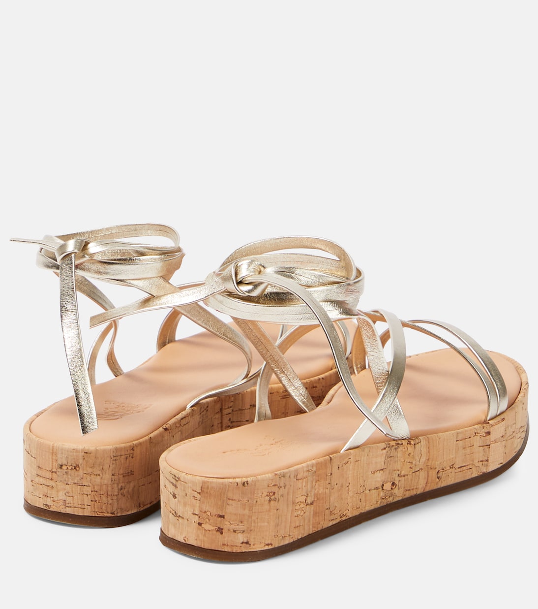 Morfi cork and leather platform sandals | Ancient Greek Sandals