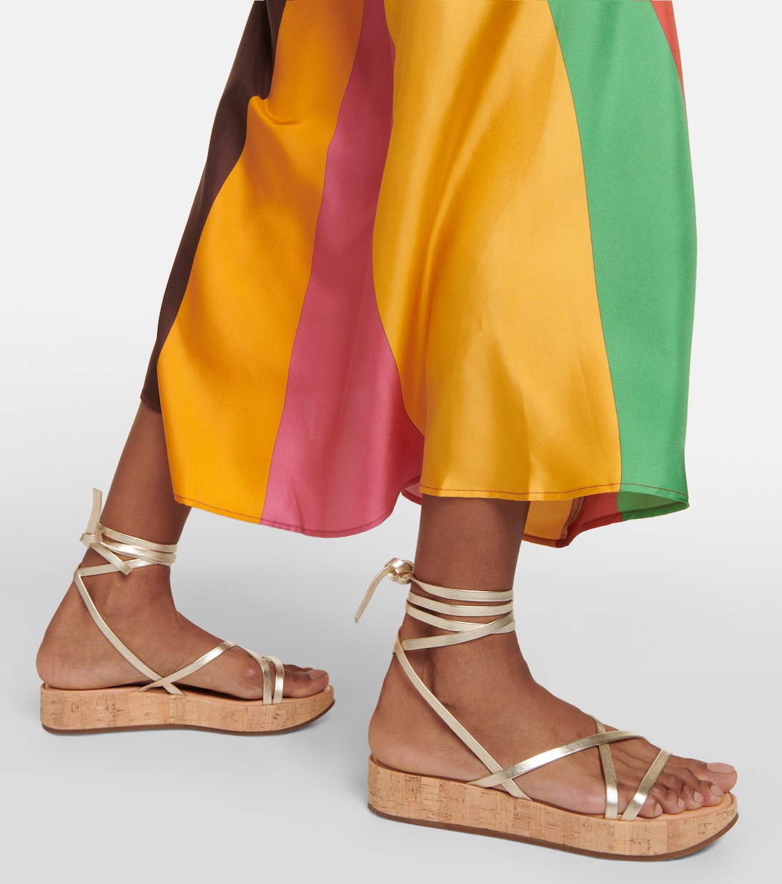 Morfi cork and leather platform sandals | Ancient Greek Sandals