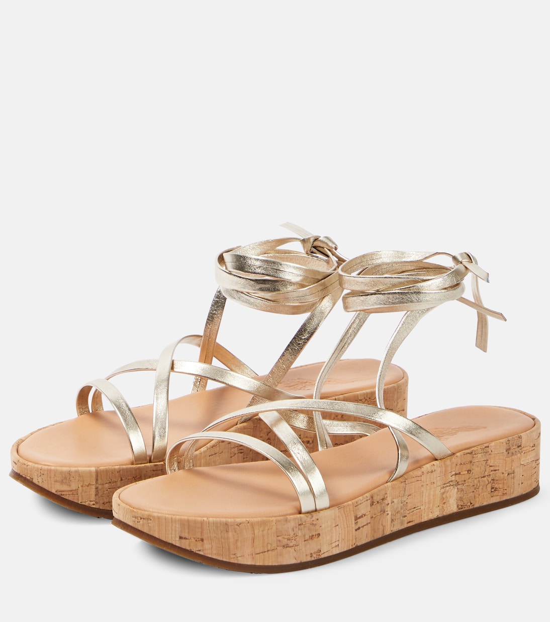 Morfi cork and leather platform sandals | Ancient Greek Sandals