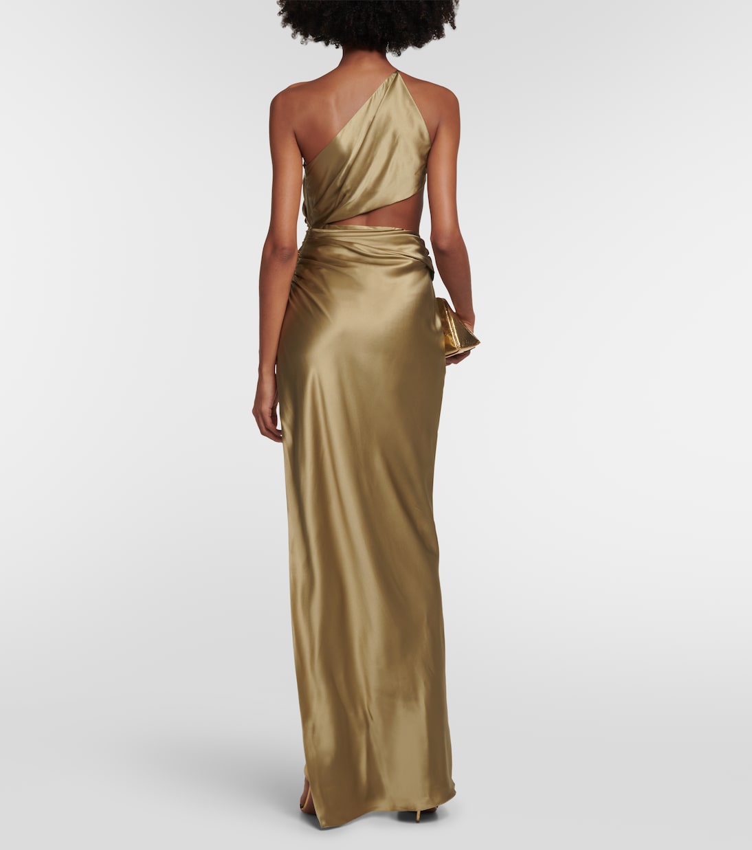 Abito lungo in seta con cut-out. | The Sei
