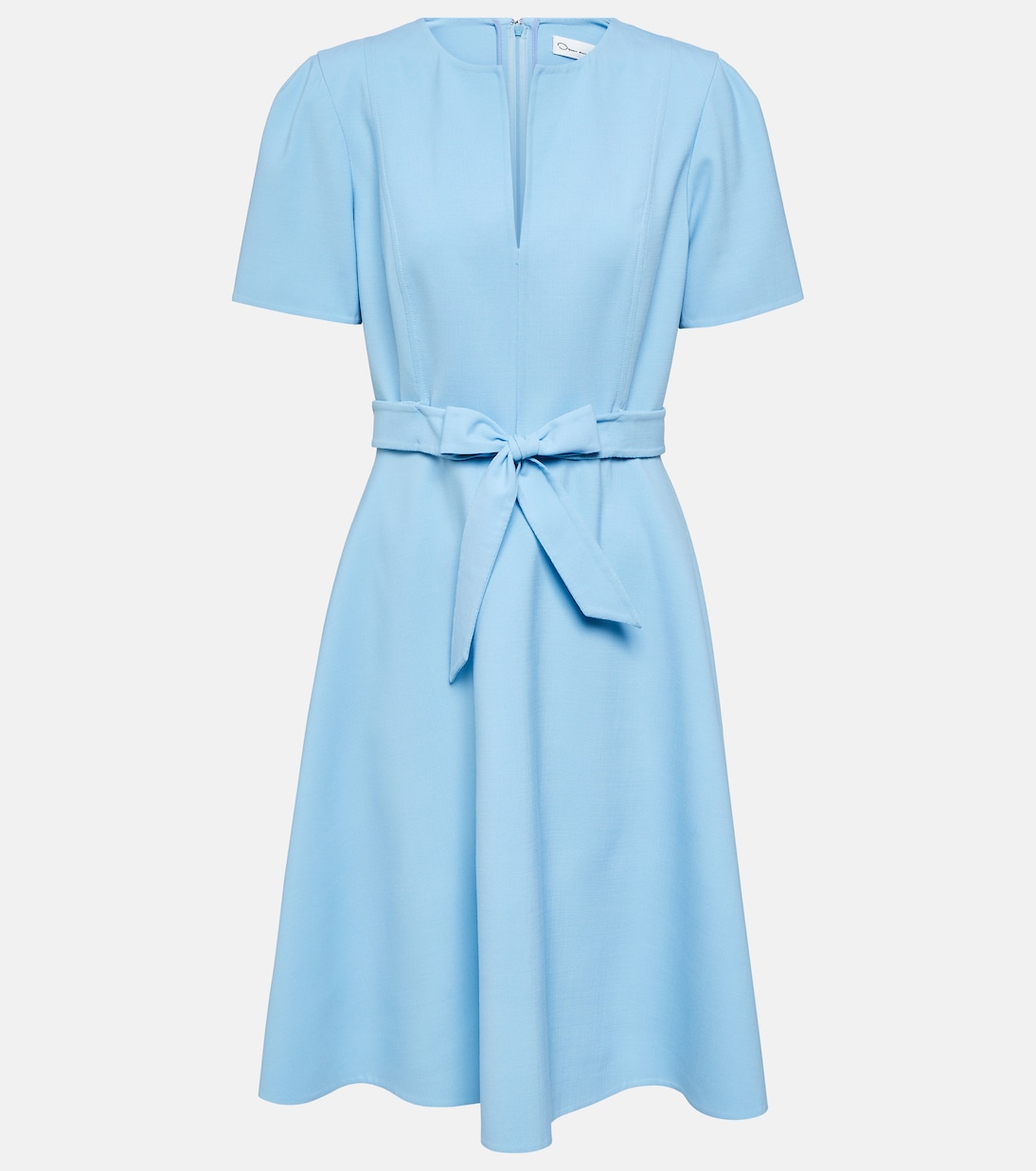 Belted wool-blend midi dress | Oscar de la Renta