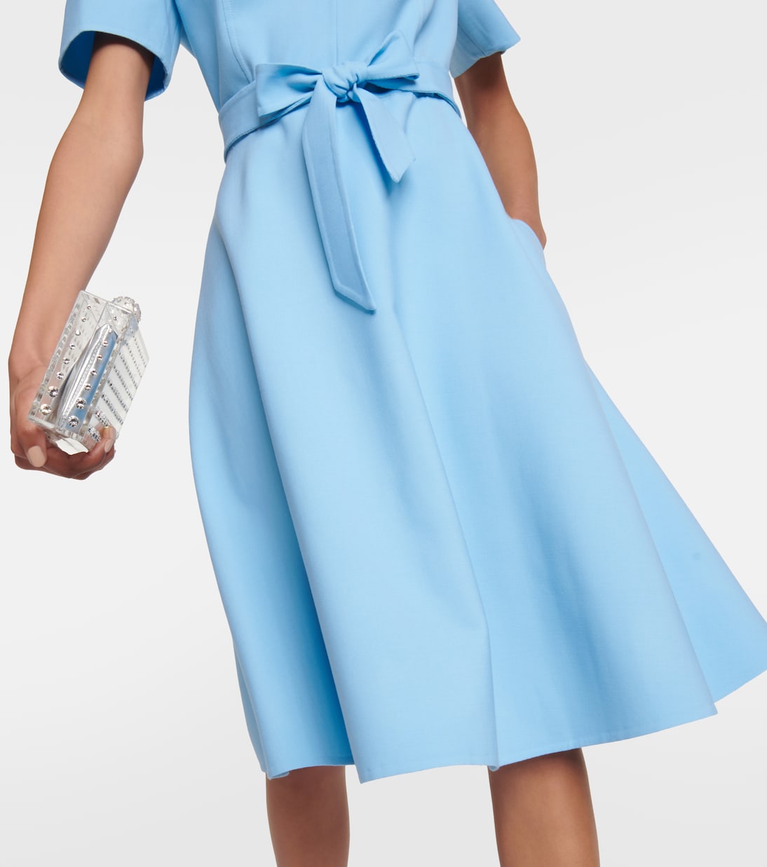 Belted wool-blend midi dress | Oscar de la Renta