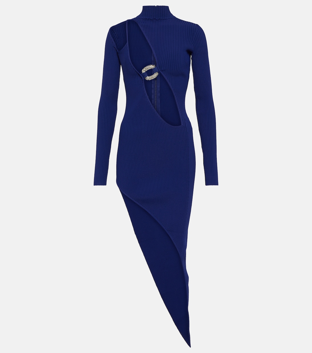 Miniabito in maglia a coste con cut-out | David Koma