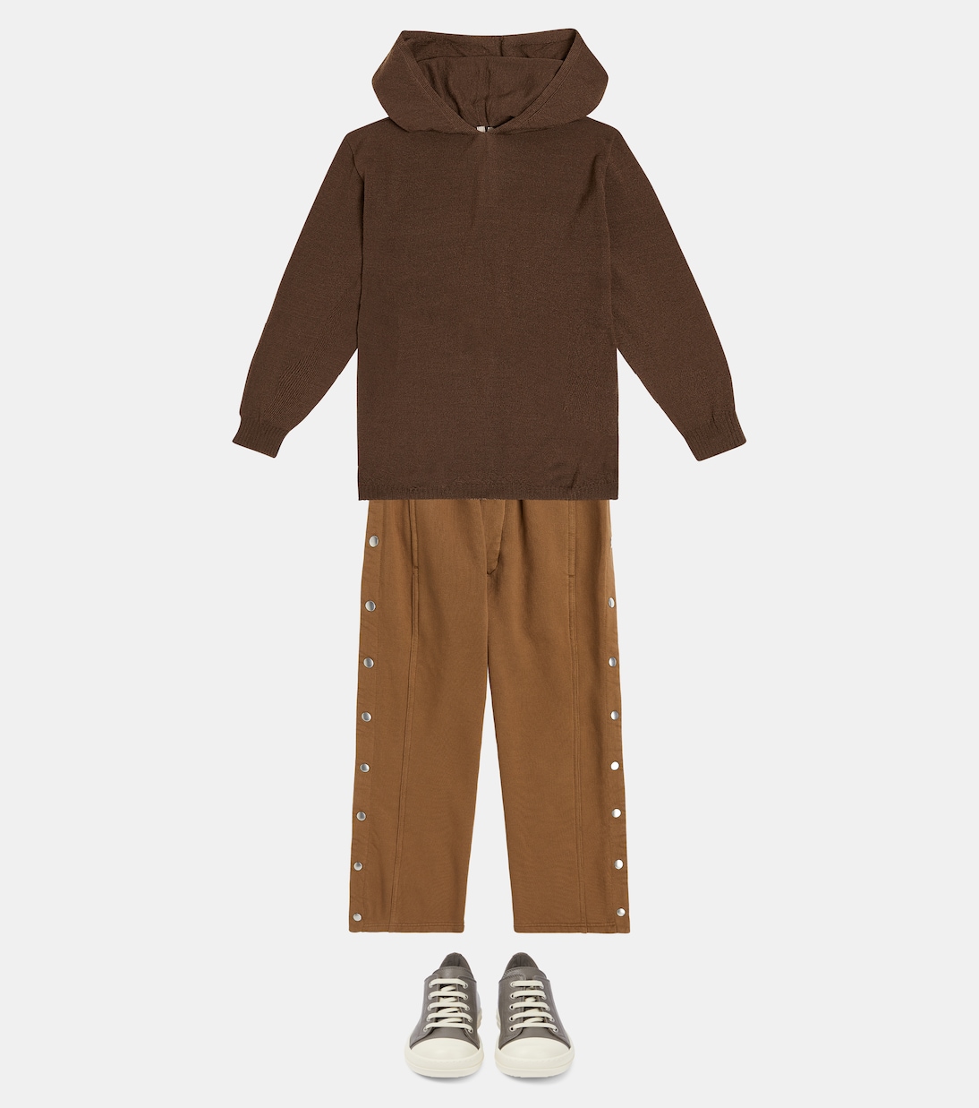 Felpa in lana vergine con cappuccio | Rick Owens Kids
