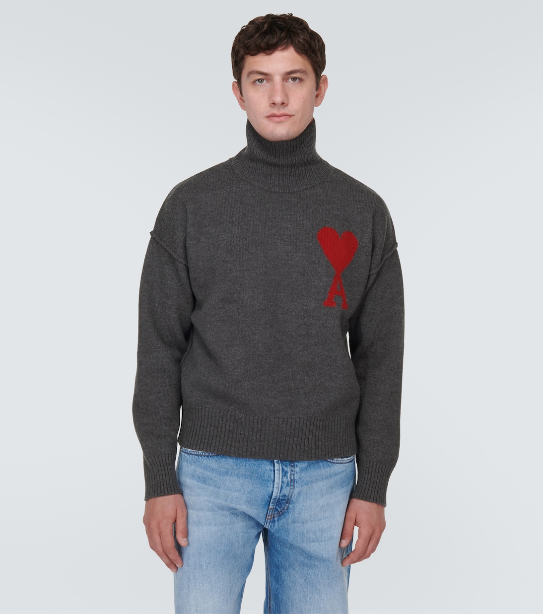 Ami De Cœur virgin wool turtleneck sweater | Ami Paris