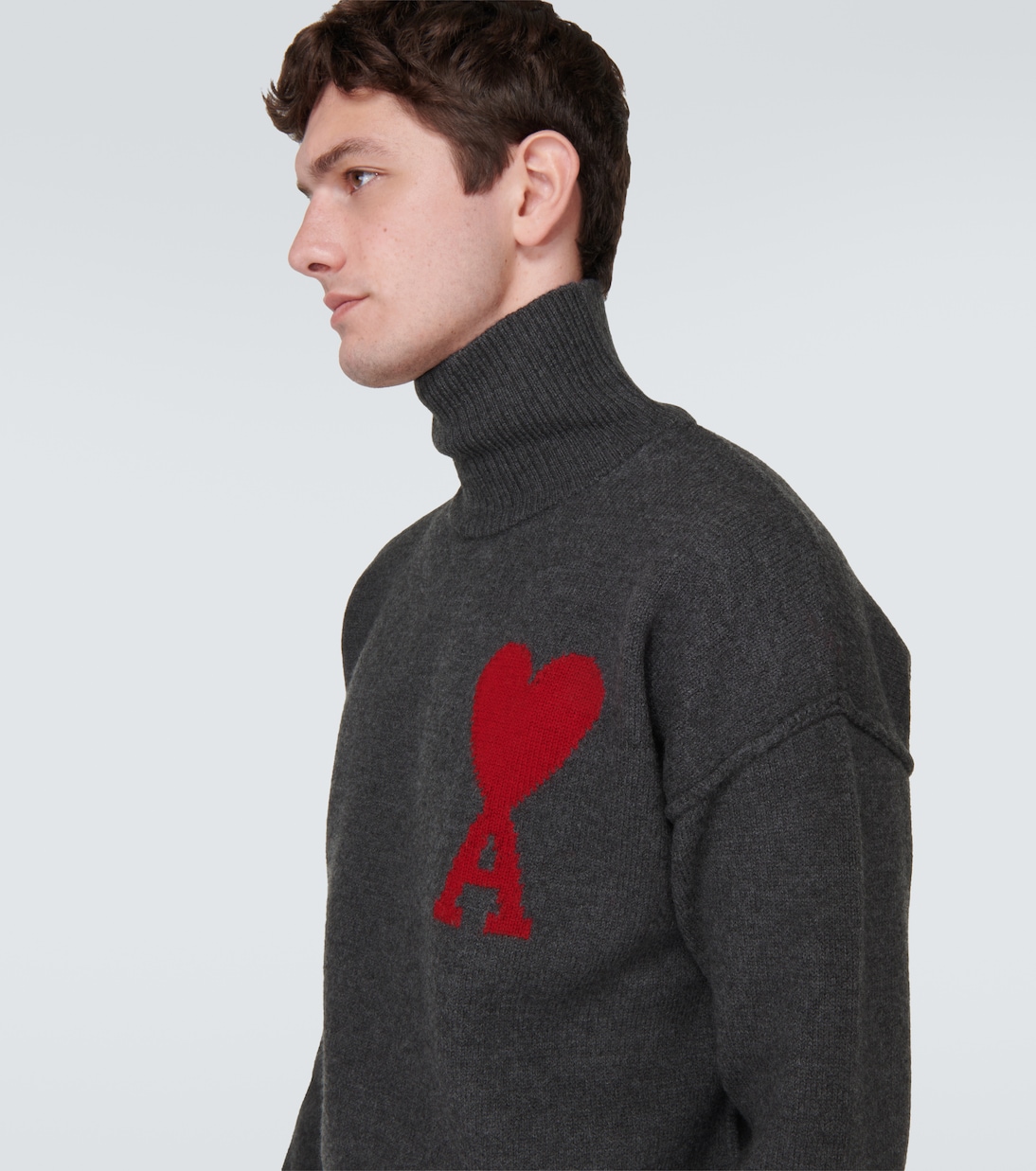 Ami De Cœur virgin wool turtleneck sweater | Ami Paris