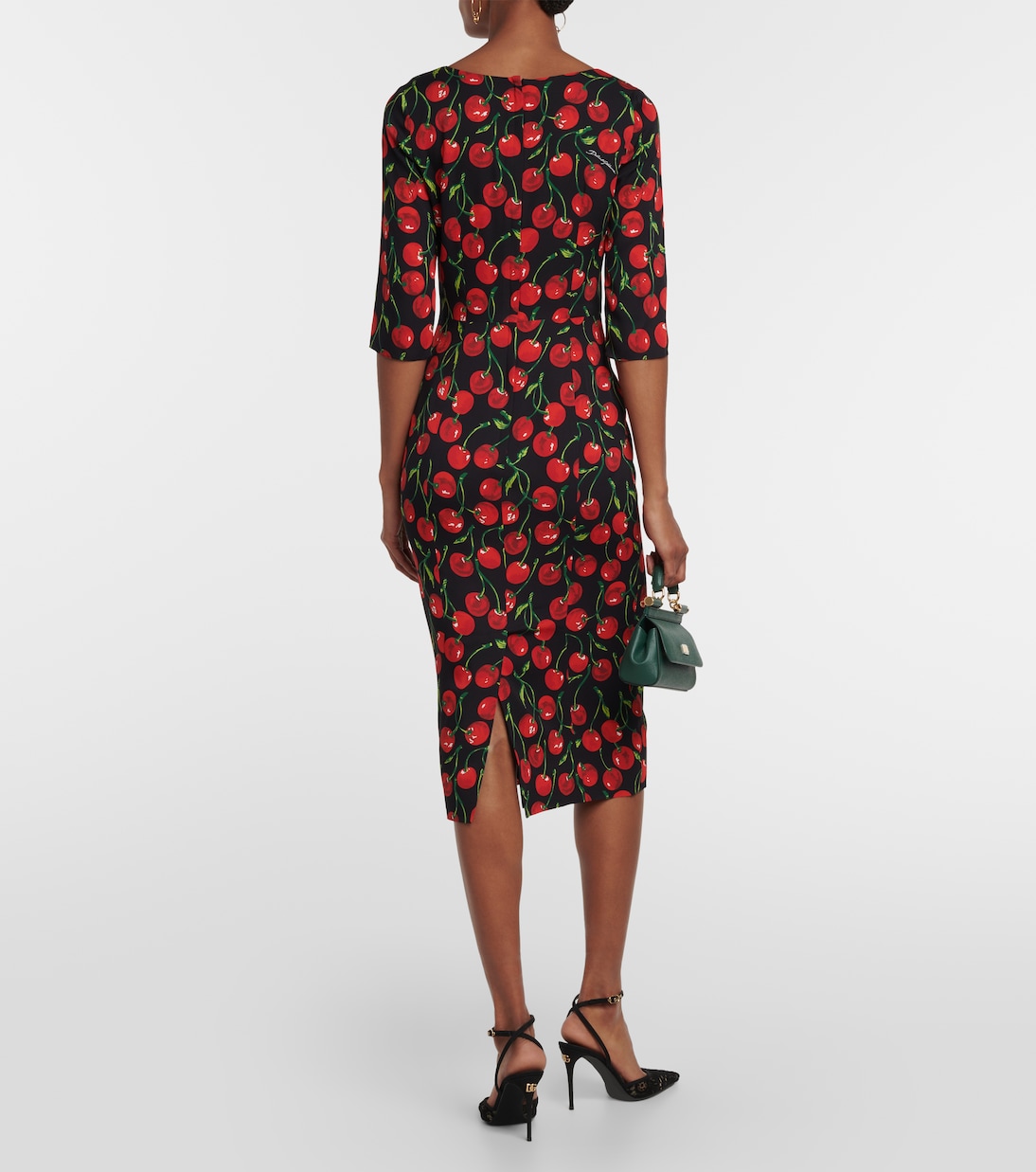 Midikleid Cherry aus einem Seidengemisch | Dolce&Gabbana