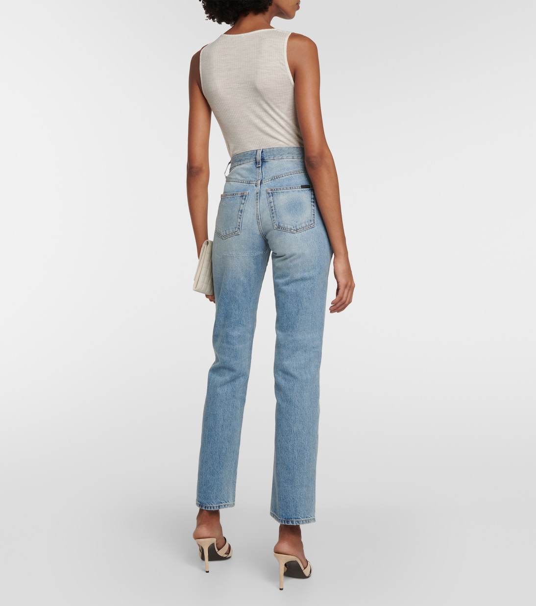 Jeans regular a vita alta | Saint Laurent