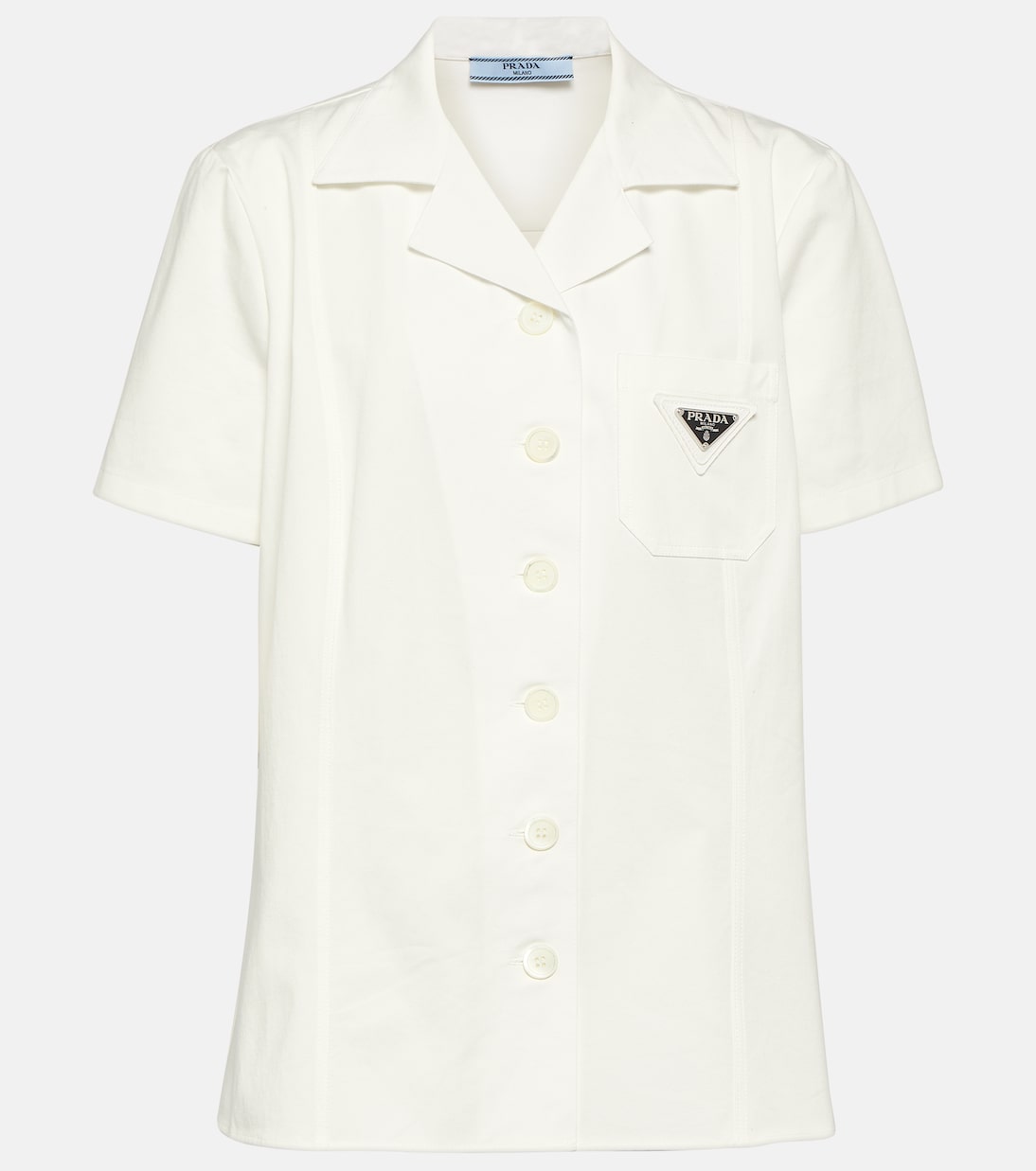 Camisa de algodón con logo | Prada