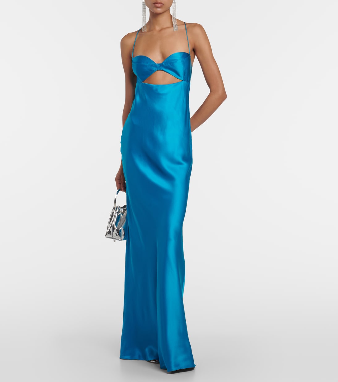 Robe longue en satin de soie | The Sei