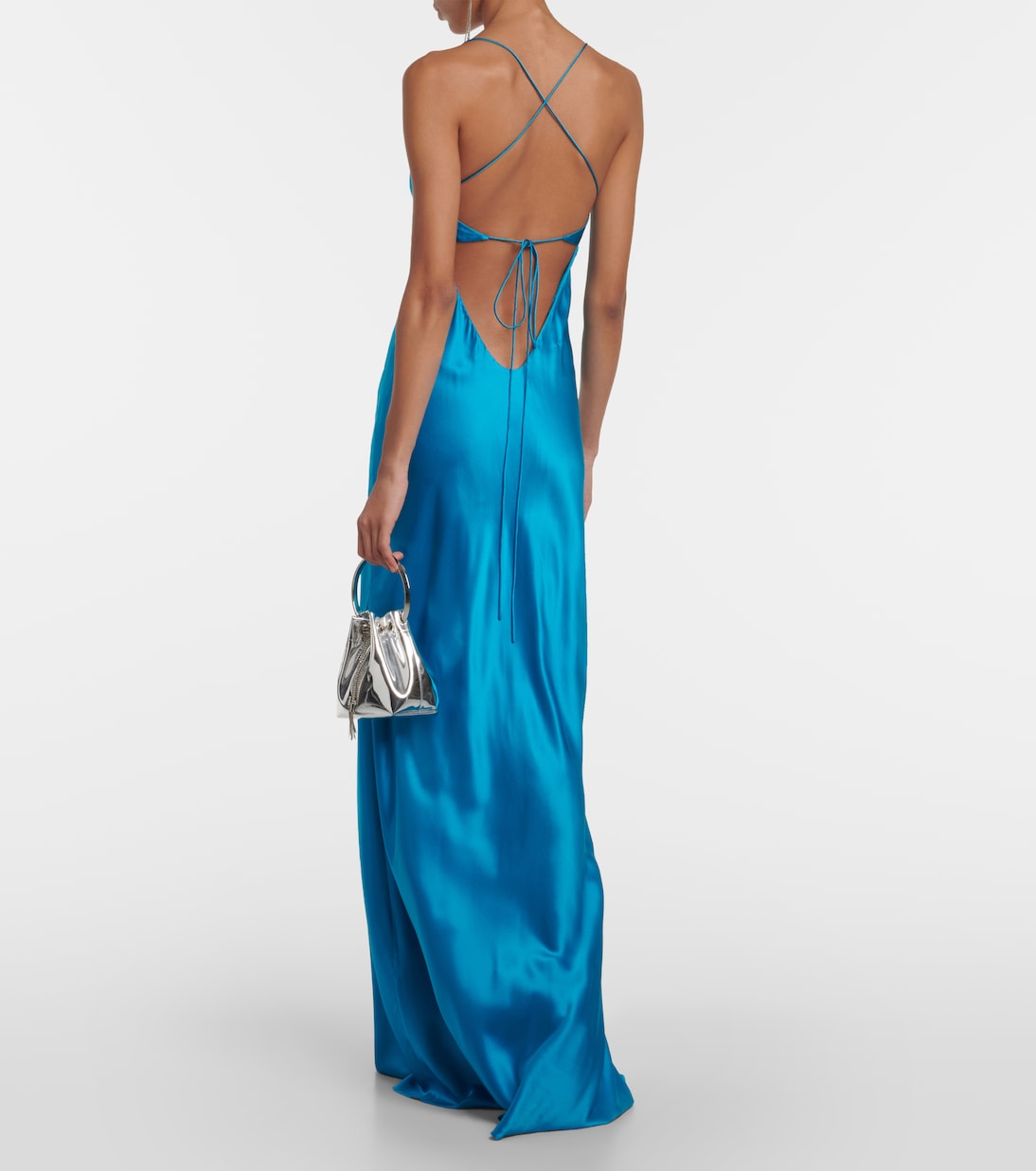 Robe longue en satin de soie | The Sei