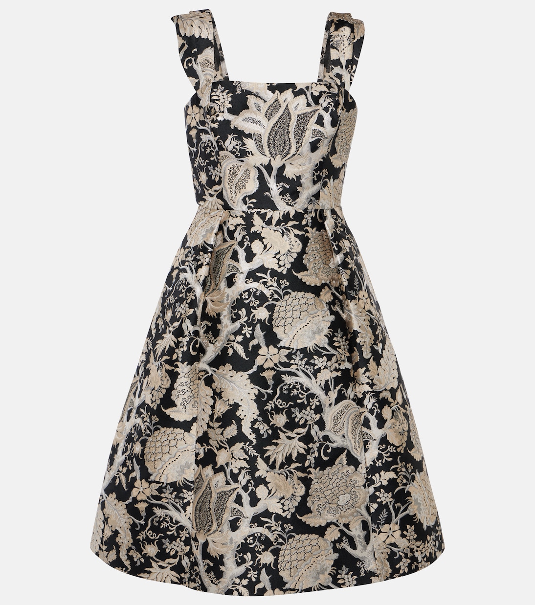 Vestido midi en jacquard floral | Carolina Herrera