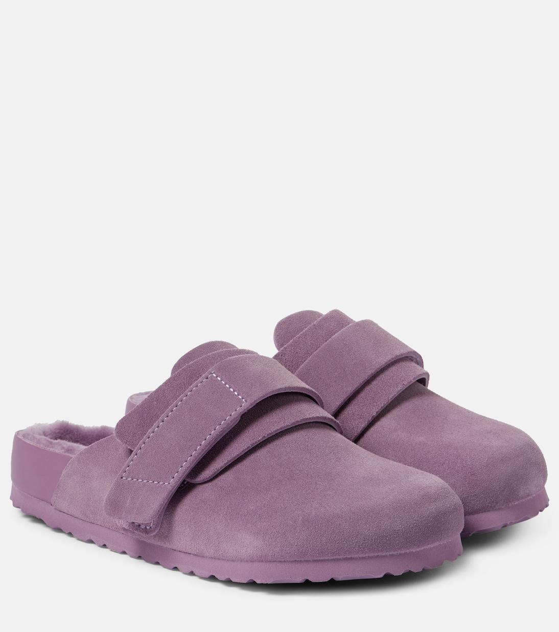 X Tekla Slippers Nagoya aus Veloursleder in Lila Birkenstock 1774 Mytheresa