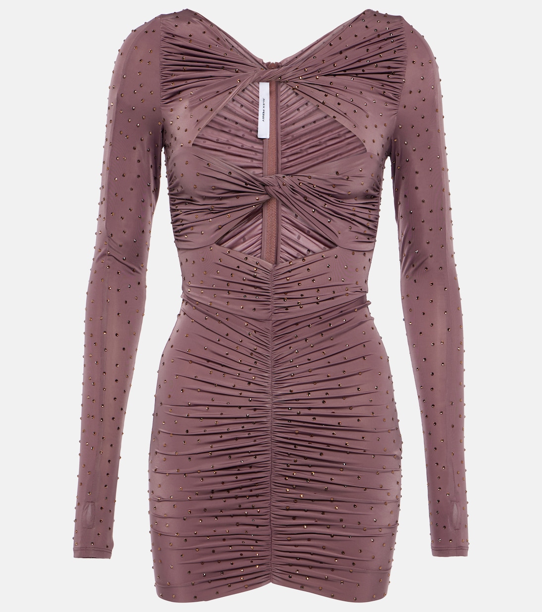 Embellished cutout ruched minidress | Alex Perry