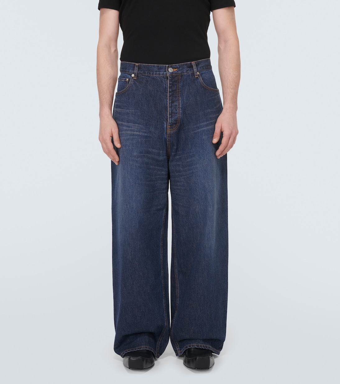 Jeans a gamba larga e vita media | Balenciaga