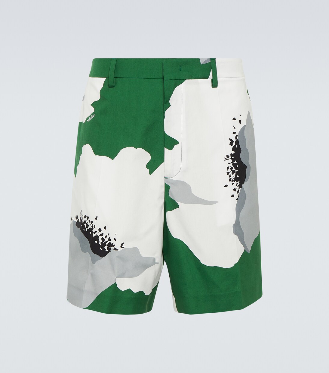 Bermudas de popelín de algodón floral | Valentino
