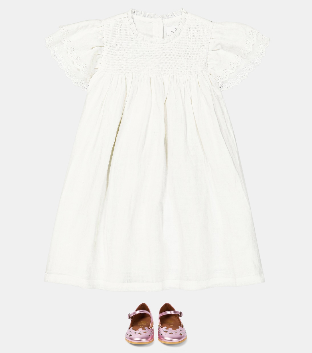 Vanya broderie anglaise ramie dress | C'era Una Volta