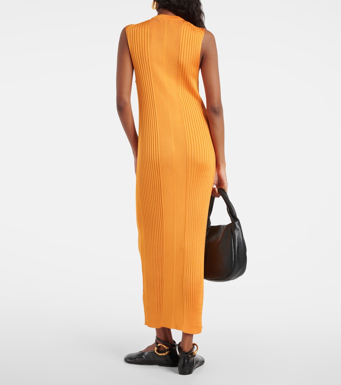 Abito lungo in jersey a coste | Jil Sander