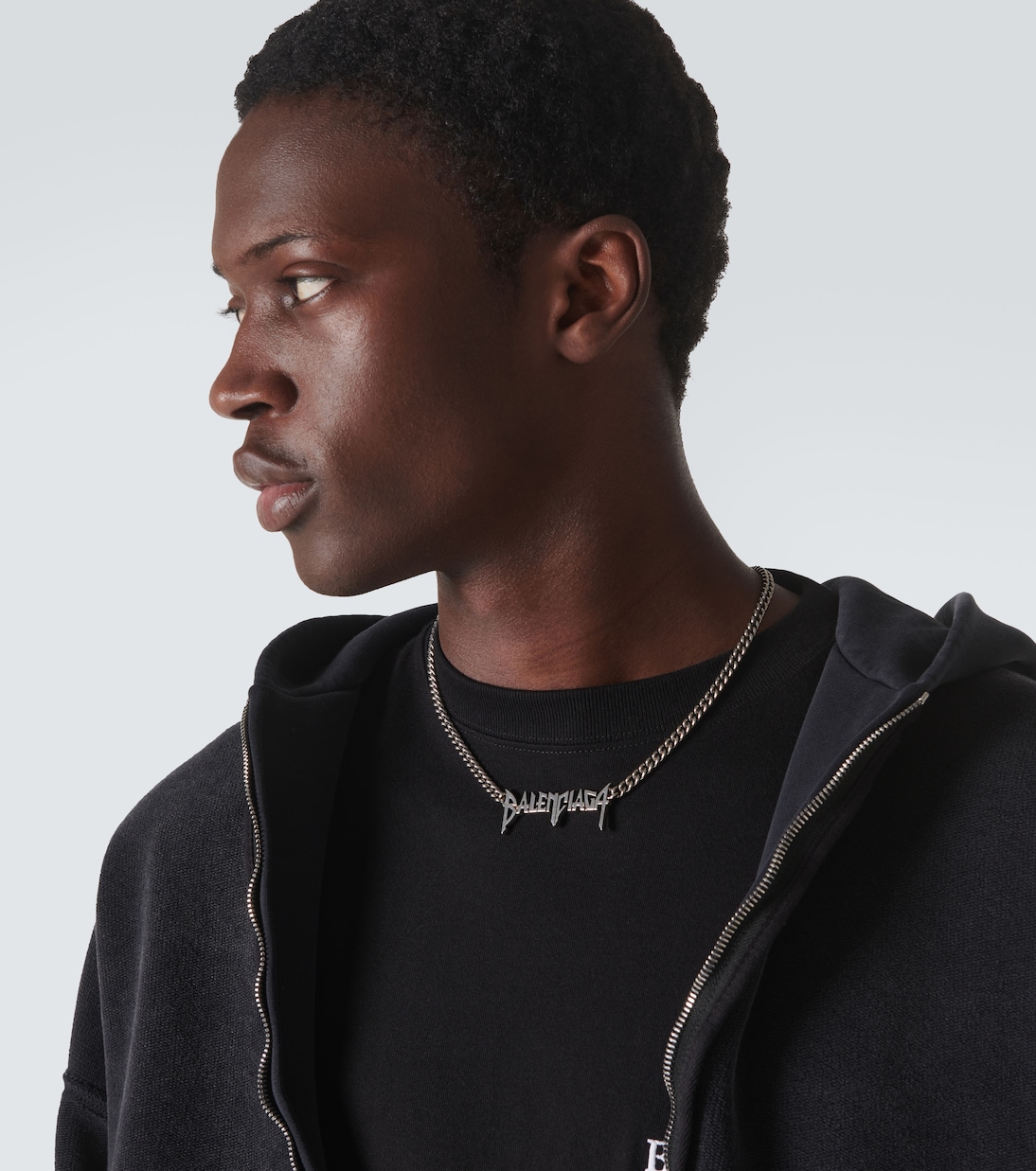 Logo necklace in silver - Balenciaga | Mytheresa
