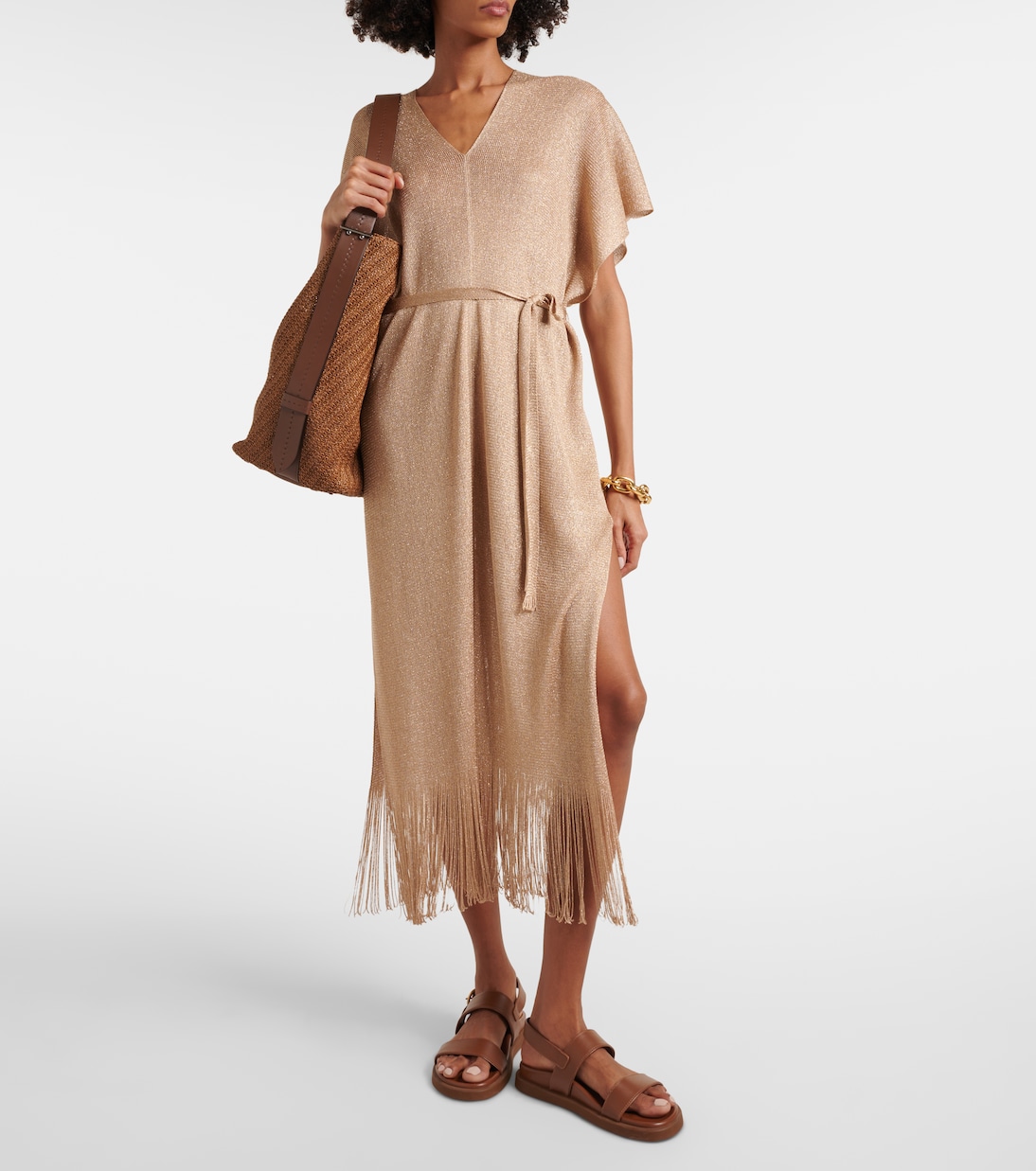 Midikleid Macao aus Lamé | Max Mara