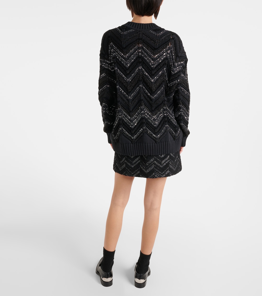 Suéter Oversized con Lentejuelas y Diseño Zig Zag de Missoni para Jóvenes