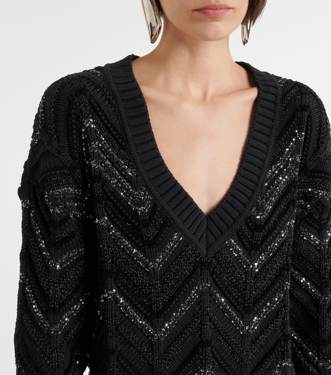 Suéter Oversized con Lentejuelas y Diseño Zig Zag de Missoni para Jóvenes