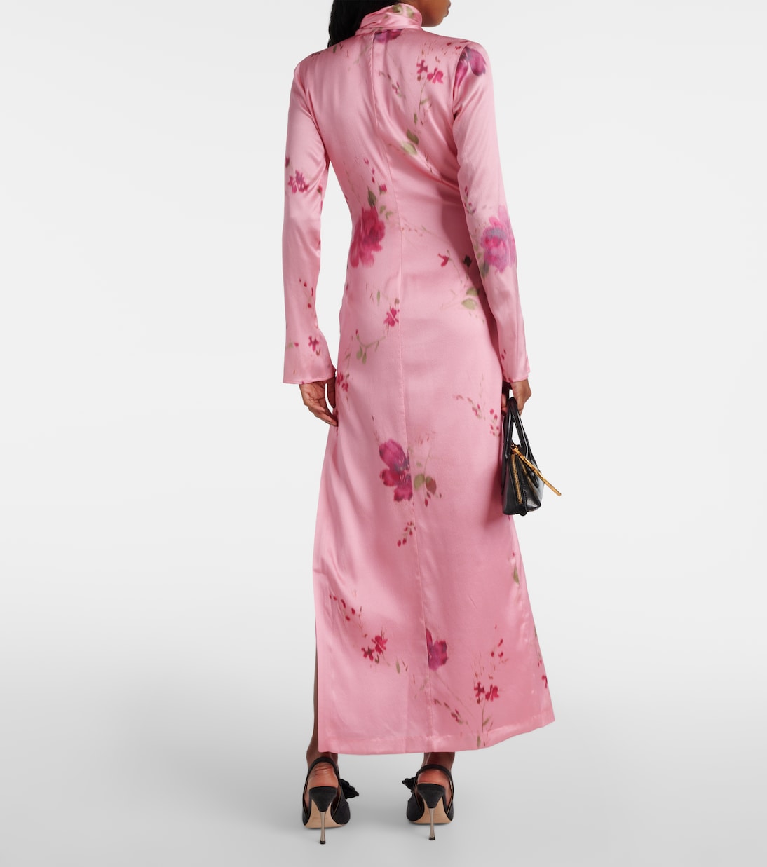 Bedrucktes Maxikleid aus Satin | Blumarine