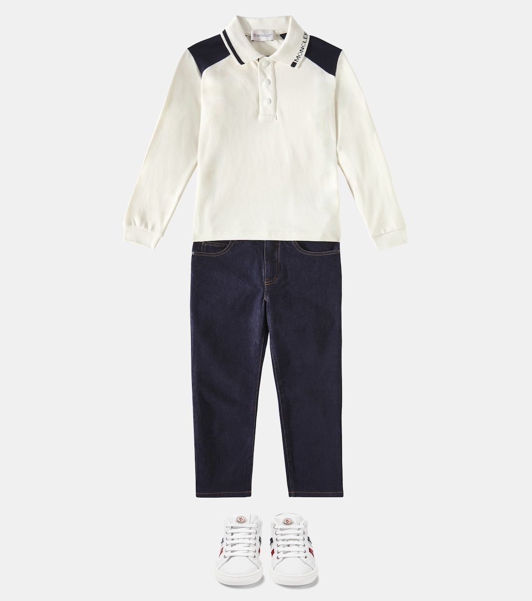 Polo in cotone con logo | Moncler Enfant