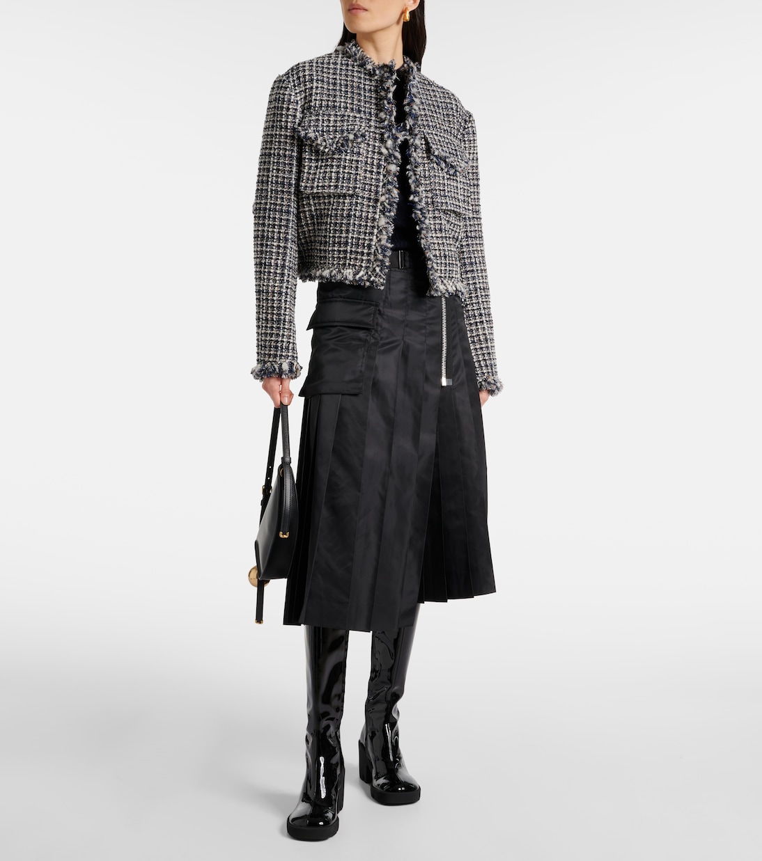 Wool-blend tweed jacket | Sacai