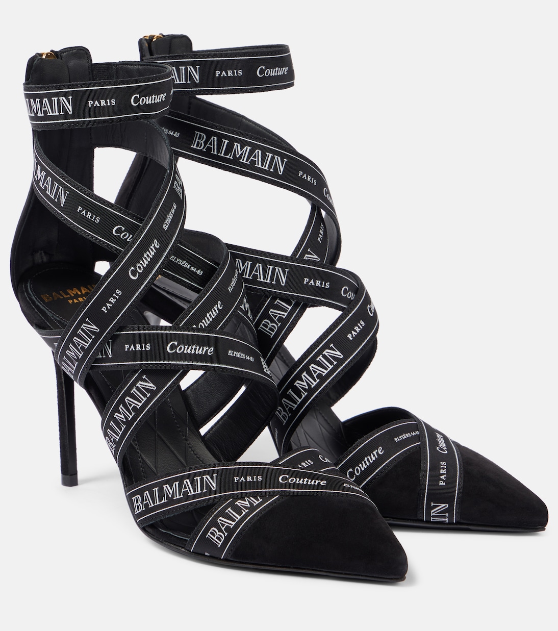 Sandales 95 en daim à logo | Balmain