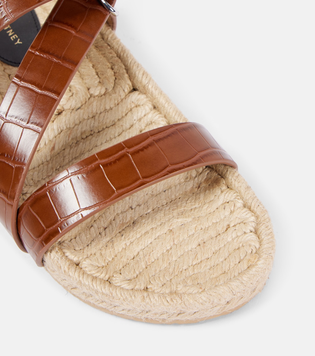 Sandali estivi eco-chic Gaia S-Wave di Stella McCartney con suola espadrilla in pelle vegana