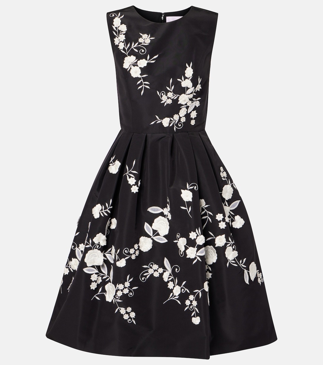 Besticktes Midikleid aus Seide | Carolina Herrera