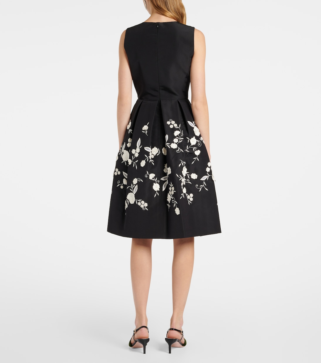 Besticktes Midikleid aus Seide | Carolina Herrera