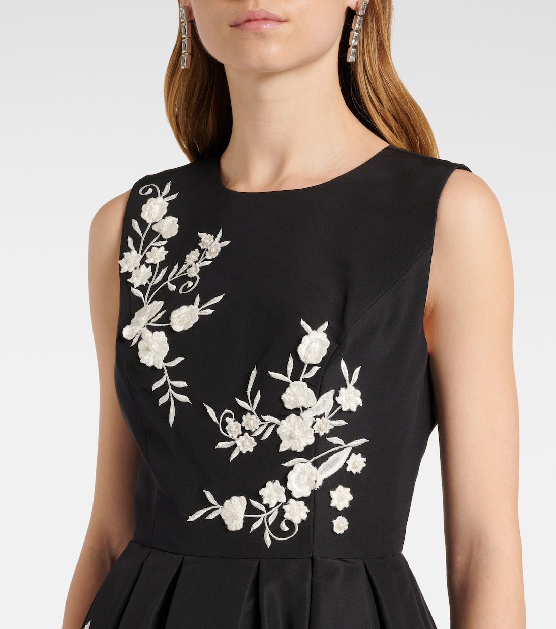 Besticktes Midikleid aus Seide | Carolina Herrera