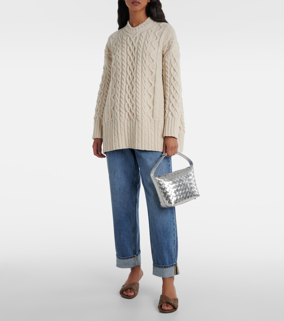 Blink Intrecciato 50 leather mules | Bottega Veneta