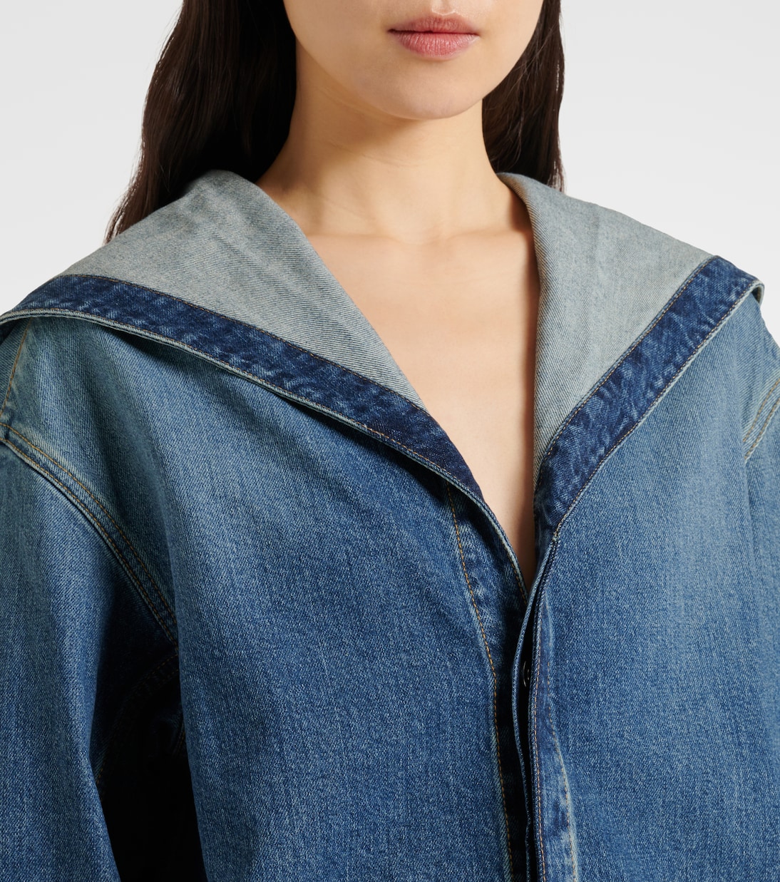 Camicia di jeans con cappuccio | Alaïa