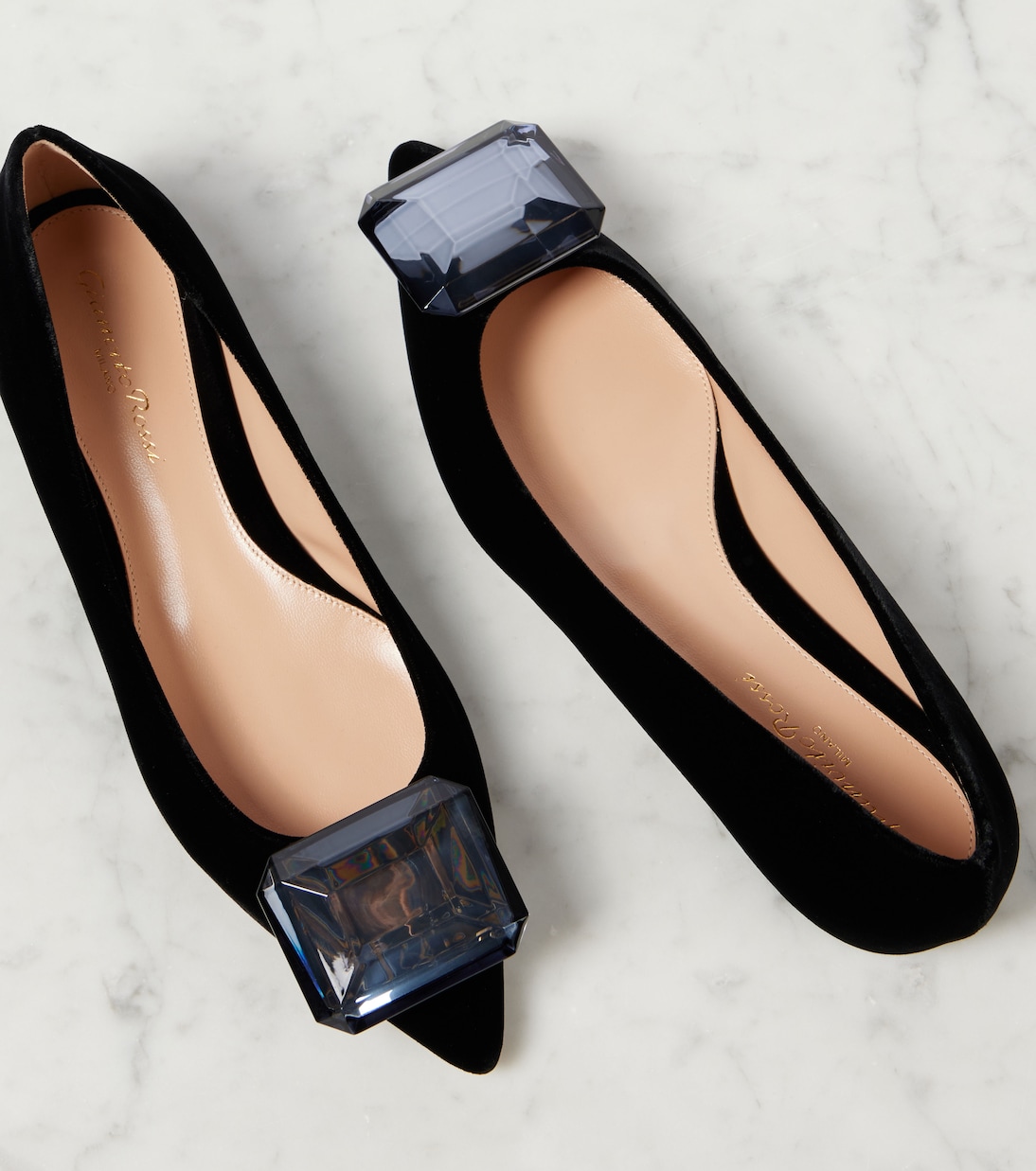 Ballerinas Jaipur aus Samt | Gianvito Rossi