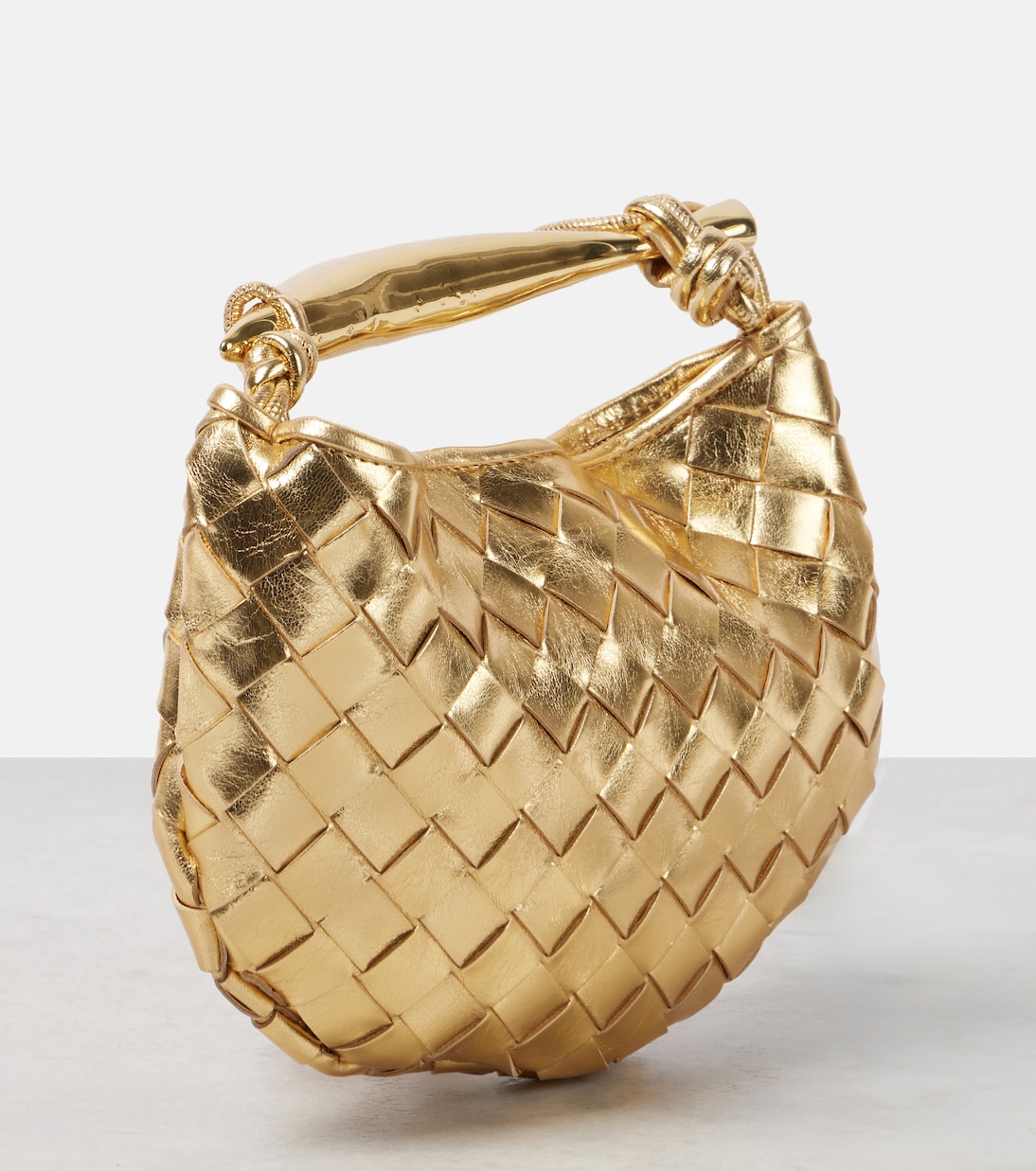 Sac Baby Sardine Mini en cuir métallisé | Bottega Veneta