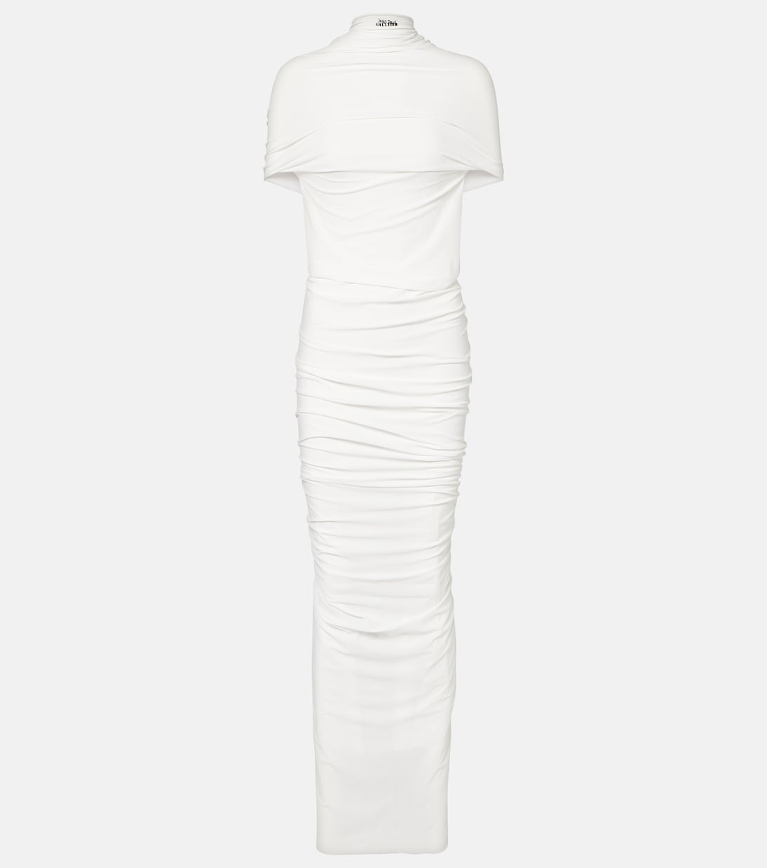 Abito lungo in jersey con ruches | Jean Paul Gaultier