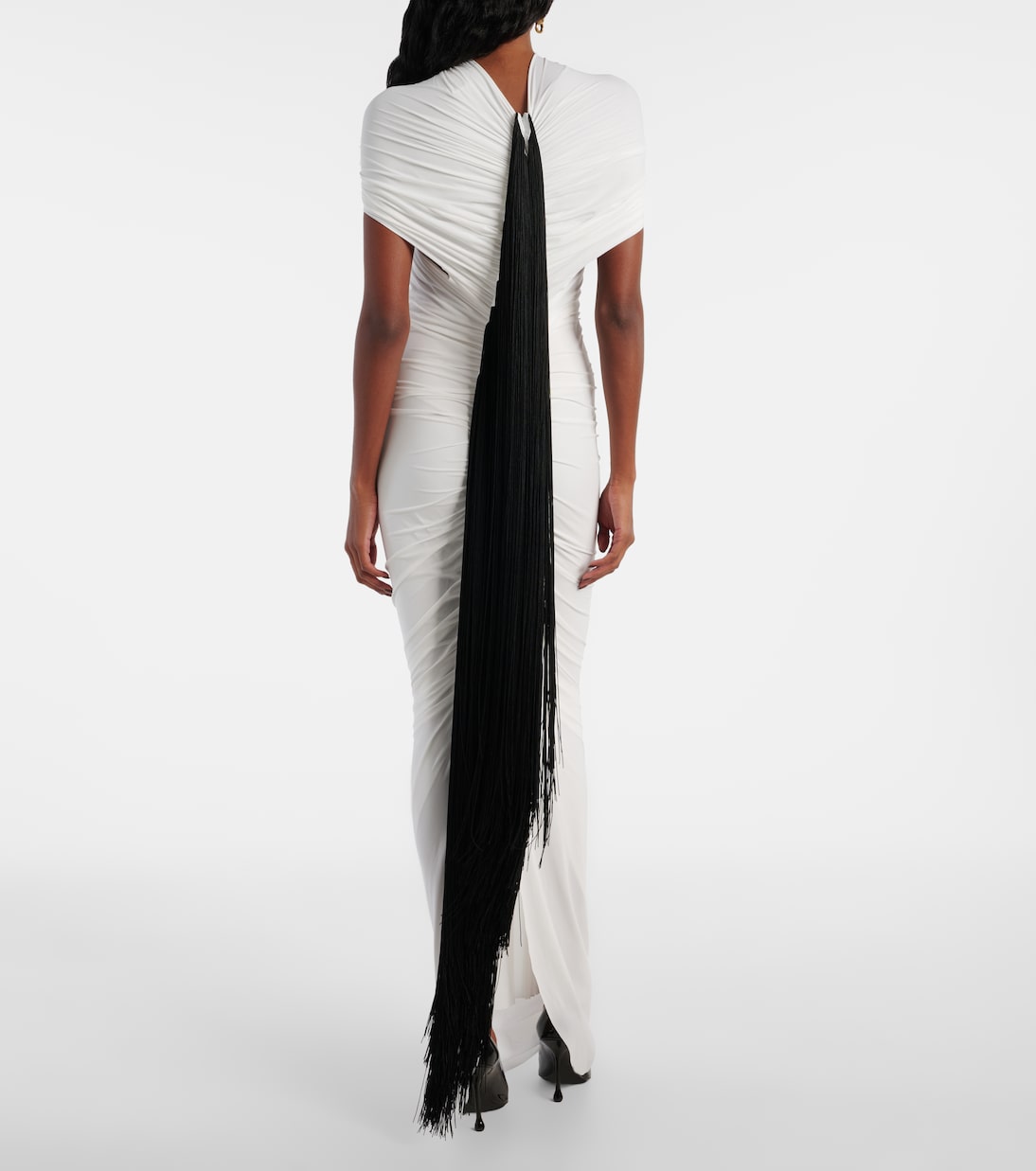 Abito lungo in jersey con ruches | Jean Paul Gaultier