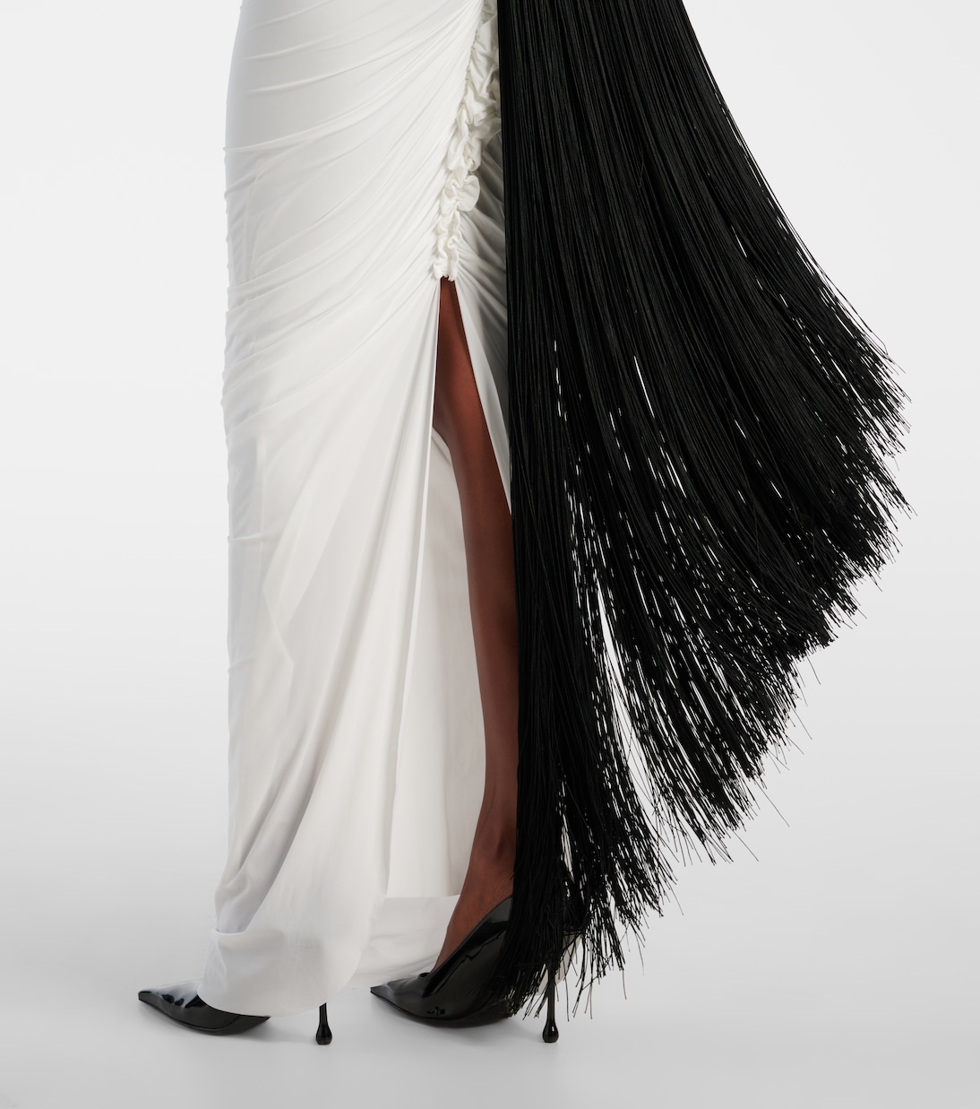 Abito lungo in jersey con ruches | Jean Paul Gaultier