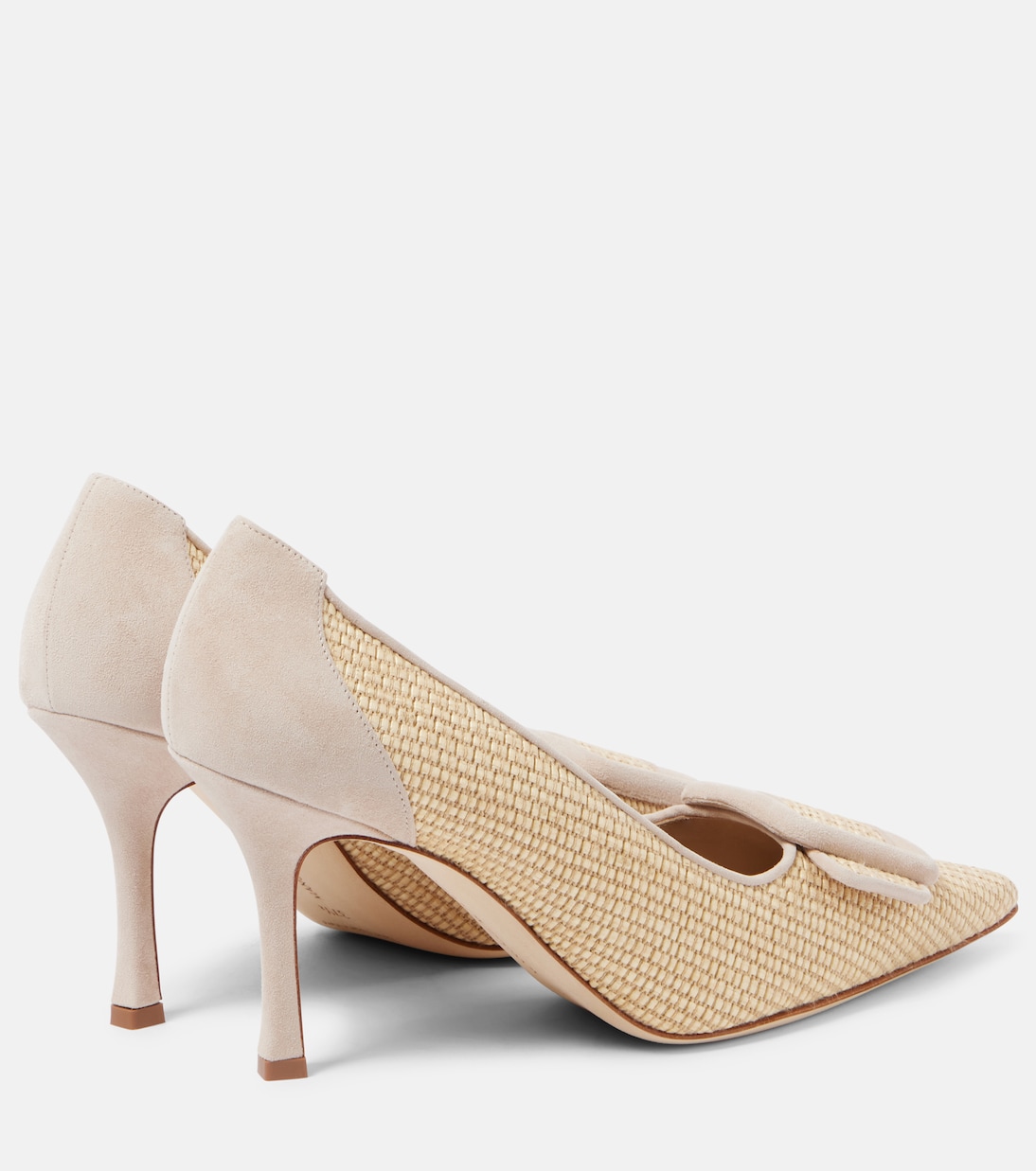 Maysale 90 raffia pumps | Manolo Blahnik
