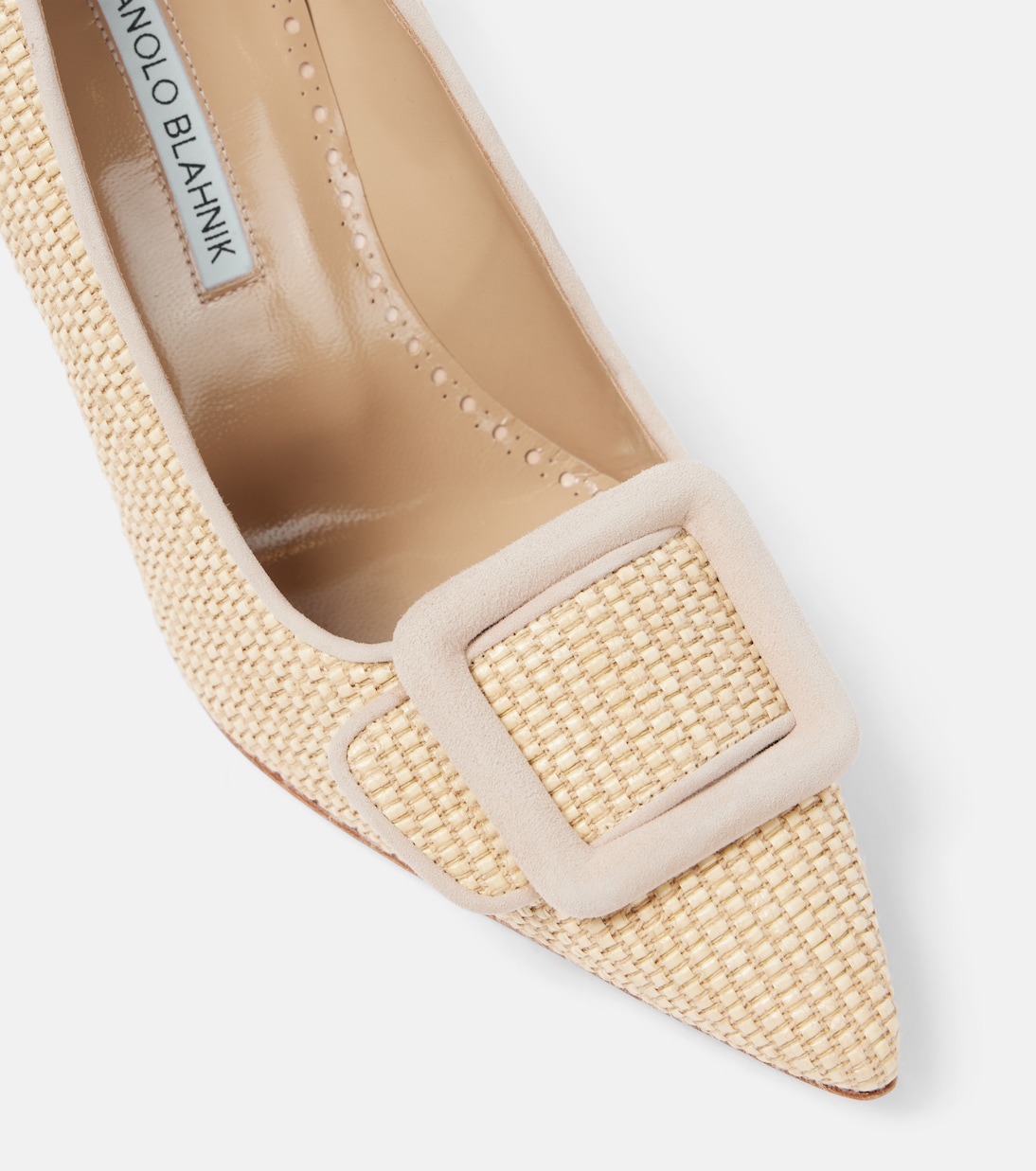 Maysale 90 raffia pumps | Manolo Blahnik