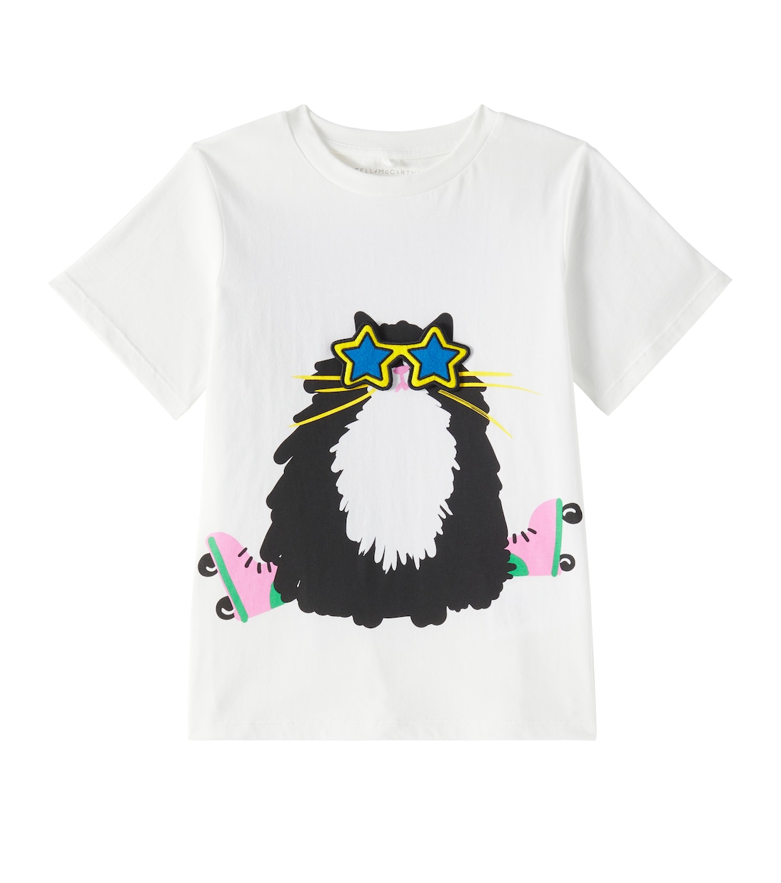 T-shirt in jersey di cotone con stampa | Stella McCartney Kids