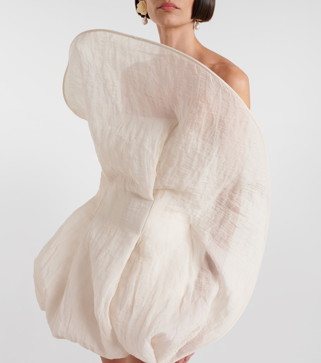 Vestido corto de organza en mezcla de algodón y seda | Magda Butrym