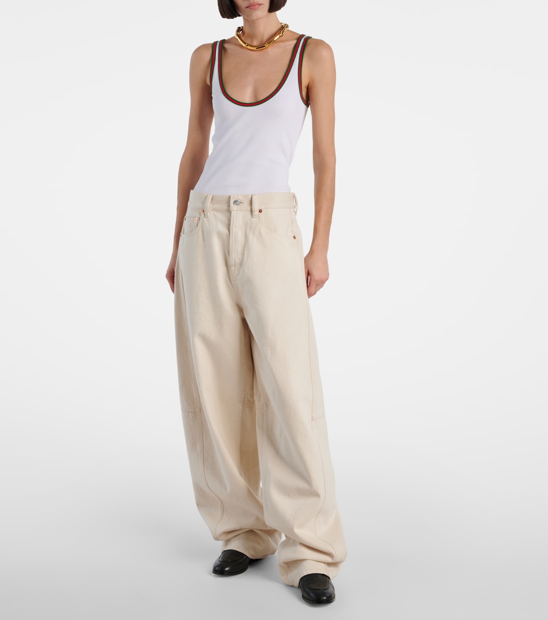 Jean barrel à taille basse | Gucci