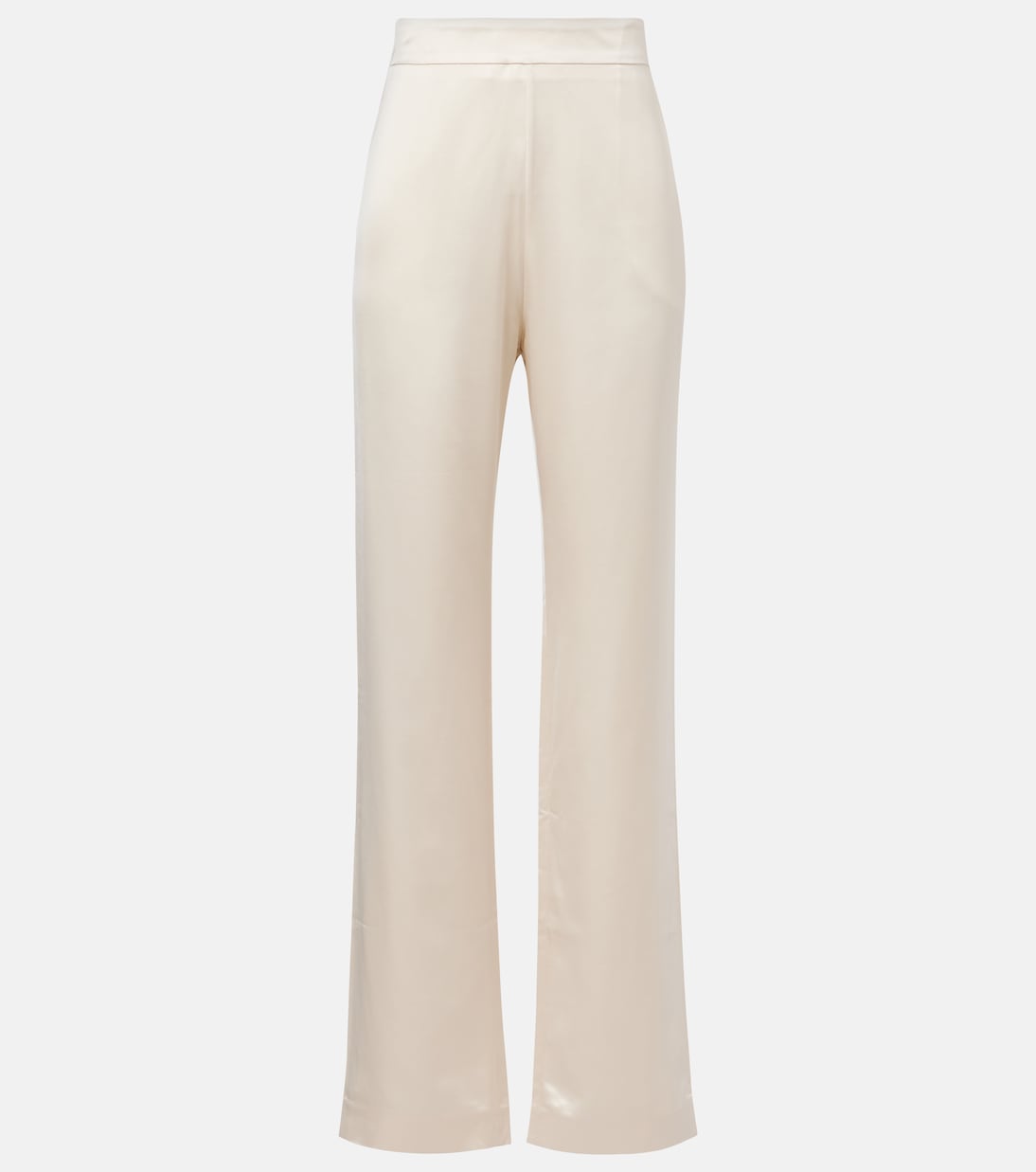 High-rise satin straight pants | Tove