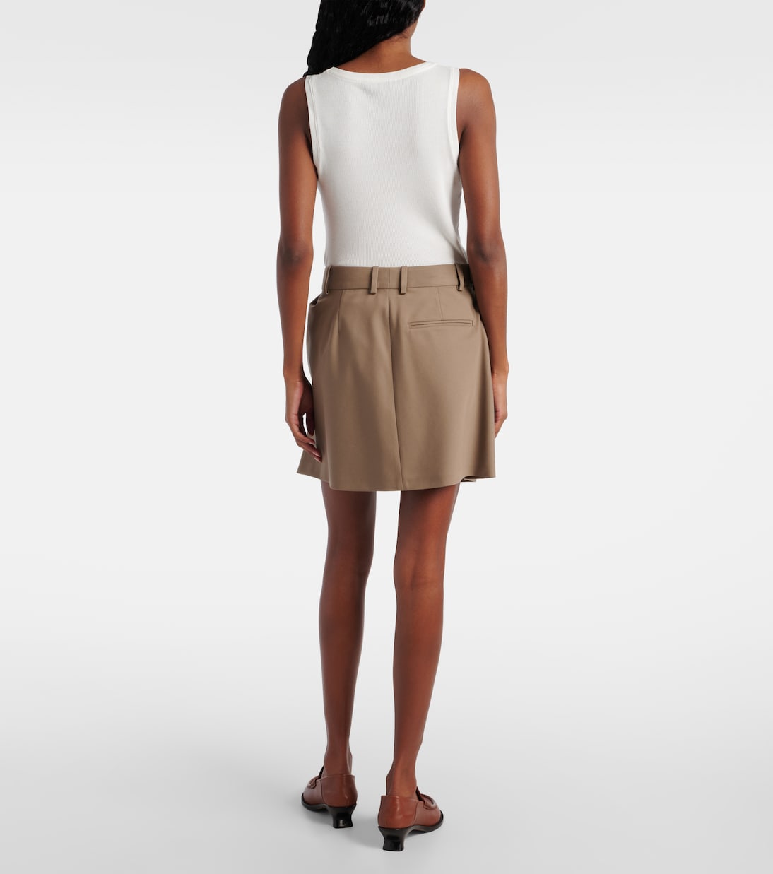 Mini-jupe en coton et soie | Loewe
