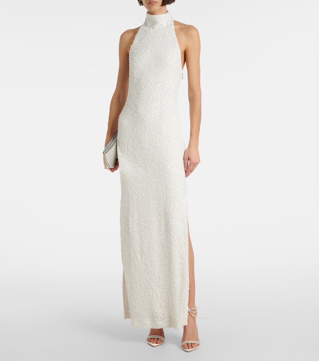 Bridal sequined halterneck gown | Rotate